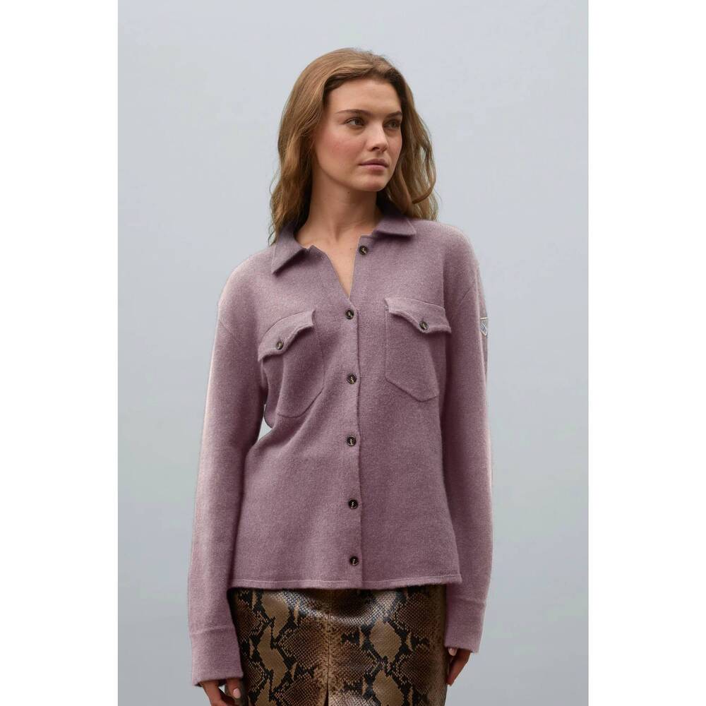 NEW POWDER PUFF COLLECTION cashmere work shirt in lilac